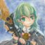 緑色の髪をした女性のアイコン