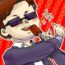 サングラスをかけマイクを持ち、ポーズをとっているなおやのイラストアイコン